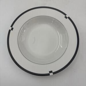 Mikasa MIDNIGHT Rimmed Soup Bowl Fine China Japan Excellent L5542 Replacement